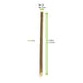 Cannuccia in bambù naturale - 18 cm - 200 unità - dimensions