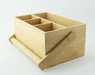 Portaposate in bambù a 4 scomparti - 22,6 cm x 14,8 cm x 10,7 cm - 2 unità