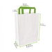 Shopper in carta bianca riciclata con manici verdi - 26 cm x 17 cm x 28 cm - 250 unità - dimensions