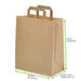 Shopper in carta kraft marrone - 26 cm x 17 cm x 28 cm - 250 unità - dimensions