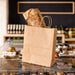 Shopper in carta kraft marrone con manici in cordino - 22 cm x 10 cm x 29 cm - 250 unità