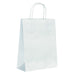 Shopper in carta bianca con manici in cordino - 22 cm x 10 cm x 29 cm - 250 unità