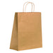 Shopper in carta kraft marrone con manici in cordino - 27 cm x 13 cm x 32 cm - 200 unità