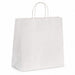 Shopper in carta bianca con manici in cordino - 28 cm x 12 cm x 31 cm - 200 unità