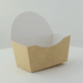 Confezione in cartone kraft per hamburger con interno bianco - 13,5 cm x 7,3 cm x 13 cm - 200 unità