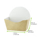 Confezione in cartone kraft per hamburger con interno bianco - 13,5 cm x 7,3 cm x 13 cm - 200 unità - dimensions