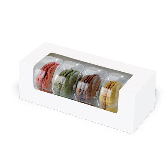 Scatola in cartone con finestra per éclair o macarons - 15 cm x 6 cm x 5 cm - 250 unità
