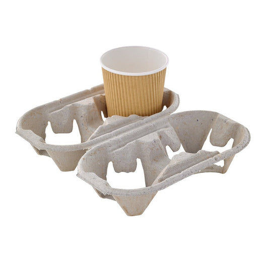 Portabicchieri in cellulosa per 2 bicchieri - 20 cm x 21 cm x 4 cm - 480 unità