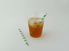 Cannuccia da cocktail in carta verde/bianca - Ø 0,6 cm - H 14,5 cm - 3000 unità