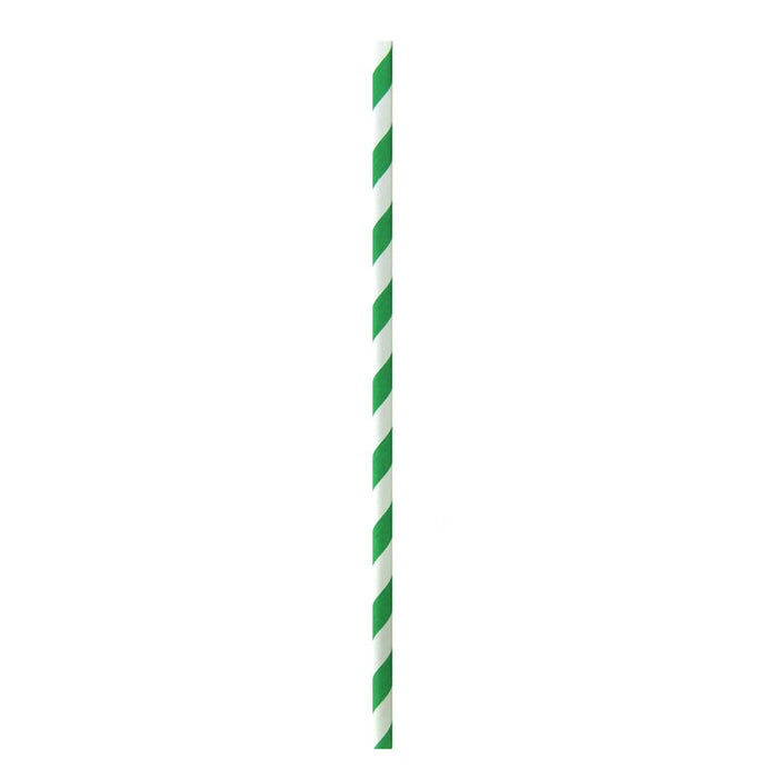 Cannuccia da cocktail in carta verde/bianca - Ø 0,6 cm - H 14,5 cm - 3000 unità