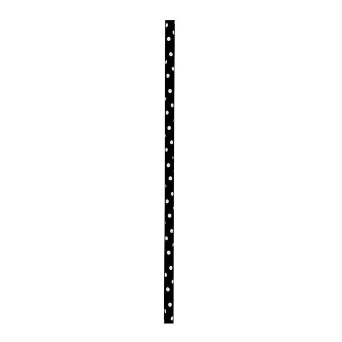 Cannuccia in carta a pois nera - Ø 0,6 cm - H 19,7 cm - 3000 unità