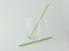 Cannuccia in carta a pois verde lime - Ø 0,6 cm - H 19,7 cm - 3000 unità