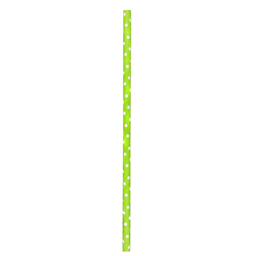 Cannuccia in carta a pois verde lime - Ø 0,6 cm - H 19,7 cm - 3000 unità