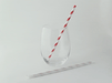 Cannuccia in carta rossa/bianca imbustata singolarmente - Ø 0,6 cm - H 19,7 cm - 3000 unità