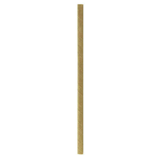 Cannuccia in carta kraft imbustata singolarmente - Ø 0,6 cm - H 19,7 cm - 3000 unità