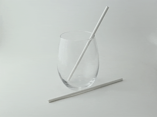 Cannuccia in carta bianca - Ø 0,6 cm - H 19,7 cm - 3000 unità