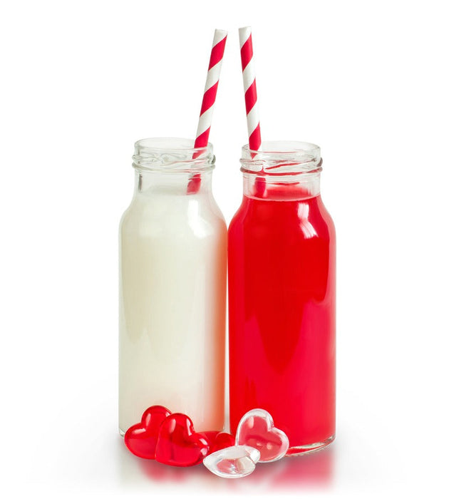 Cannuccia per smoothie in carta rossa/bianca - Ø 0,8 cm - H 19,7 cm - 3000 unità