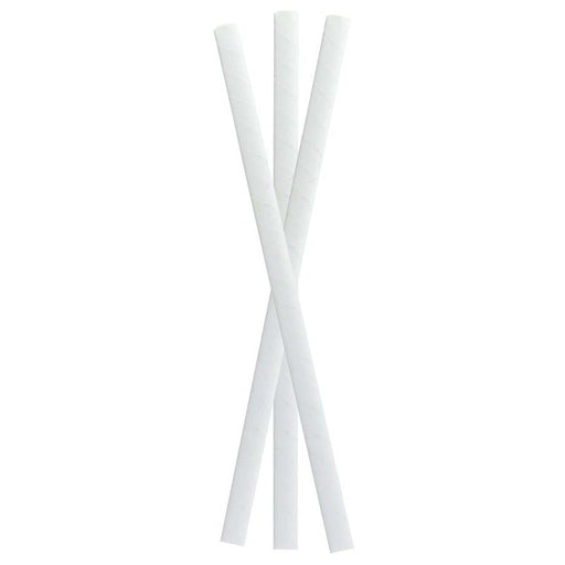 Cannuccia per smoothie in carta bianca imbustata singolarmente - Ø 0,8 cm - H 19,7 cm - 3000 unità