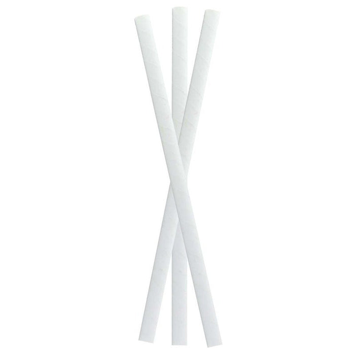 Cannuccia per smoothie in carta bianca - Ø 0,8 cm - H 19,7 cm - 3000 unità