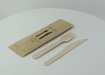 Kit posate in legno 2 / 1: coltello forchetta, imballo kraft - 16,5 cm - 250 unità