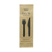 Kit posate in legno 3 / 1: coltello forchetta tovagliolo, imballo kraft - 16,5 cm - 250 unità