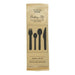 Kit posate in legno 5 / 1: coltello forchetta cucchiaino e cucchiaio tovagliolo, imballo kraft - 16,5 cm - 250 unità