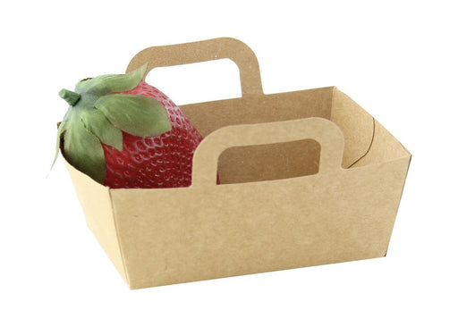 Mini cestino in cartone kraft - 9,5 cm x 7 cm x 3,5 cm - 500 unità