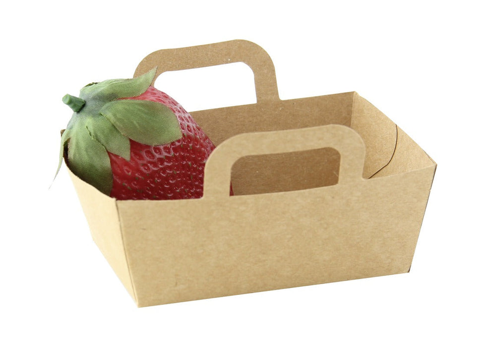 Mini cestino in cartone kraft - 9,5 cm x 7 cm x 3,5 cm - 500 unità