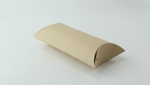 Scatola per crêpe rettangolare in cartone kraft - 10 cm x 4,5 cm x 16 cm - 600 unità