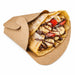 Busta per crêpe triangolare in cartone marrone - 14,5 cm x 6,5 cm x 18,5 cm - 1000 unità