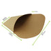 Busta per crêpe triangolare in cartone marrone - 14,5 cm x 6,5 cm x 18,5 cm - 1000 unità - dimensions