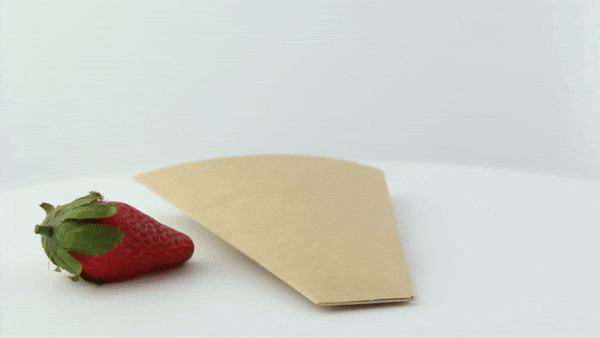 Scatola per crêpe triangolare in cartone kraft - 12 cm x 16 cm - 600 unità