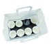 Vassoio inserto in cartone bianco con alveoli per 8 bicchieri - 30 cm x 17 cm x 7 cm - 250 unità