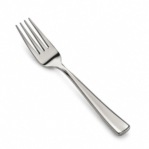 Forchetta in plastica PS argentata - 18,8 cm - 1000 unità