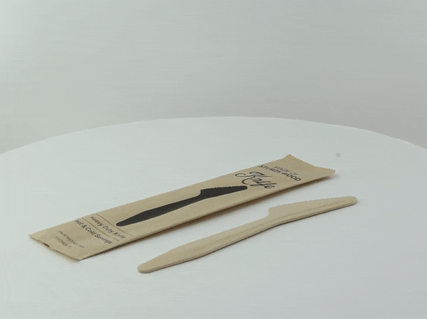 Coltello in legno "Hercule" imbustato singolarmente - 18,5 cm - 500 unità