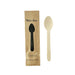 Cucchiaio in legno con imballo in carta kraft - 15,8 cm - 500 unità