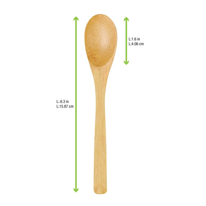 Cucchiaio in bambù - 16 cm - 250 unità - dimensions