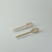 Kit posate in legno 2/1: forchetta-cucchiaio tovagliolo, imballo trasparente - 14,7 cm - 250 unità