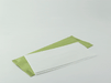 Busta portaposate in carta verde con tovagliolo bianco - 11 cm x 25 cm - 500 unità