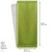 Busta portaposate in carta verde con tovagliolo bianco - 11 cm x 25 cm - 500 unità - dimensions