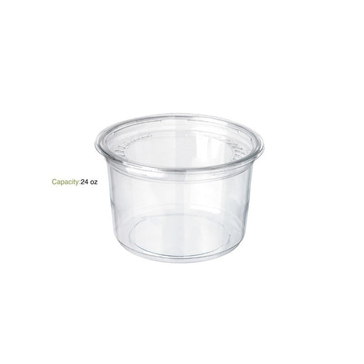 Contenitore "Deli" rotondo in PET trasparente "Éclat" - 750 ml - Ø 11,7 cm - H 10,7 cm - 500 unità - dimensions