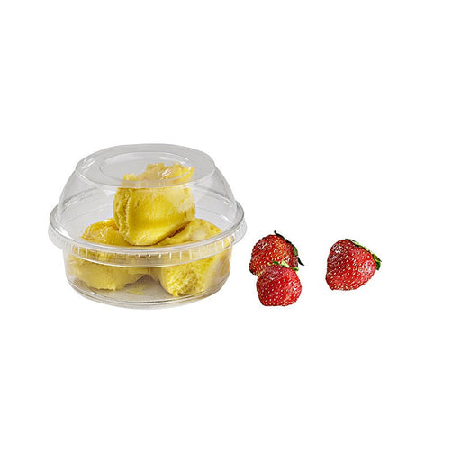Contenitore "Deli" rotondo in PET trasparente "Éclat" - 250 ml - Ø 11,7 cm - H 4,4 cm - 500 unità