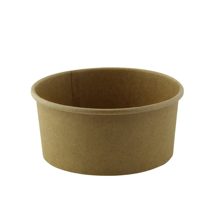 Contenitore "Deli" rotondo in cartone kraft - 360 ml - Ø 11,4 cm - H 5,2 cm - 500 unità