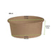 Contenitore "Deli" rotondo in cartone kraft - 480 ml - Ø 11 cm - H 7 cm - 1000 unità - dimensions