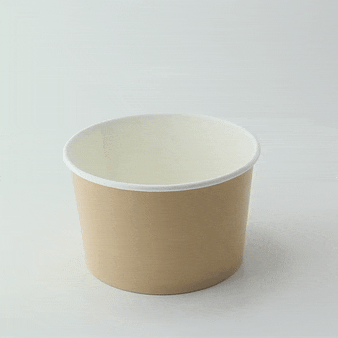 Contenitore "Deli" rotondo in cartone kraft - 480 ml - Ø 11,4 cm - H 7,2 cm - 500 unità