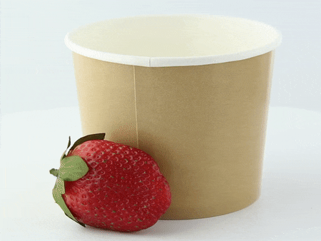 Contenitore "Deli" rotondo in cartone kraft - 600 ml - Ø 11,5 cm - H 8,7 cm - 500 unità