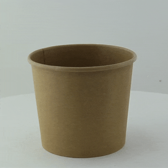 Contenitore "Deli" rotondo in cartone kraft - 700 ml - Ø 11,4 cm - H 9,8 cm - 500 unità