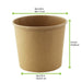 Contenitore "Deli" rotondo in cartone kraft - 700 ml - Ø 11,4 cm - H 9,8 cm - 500 unità - dimensions