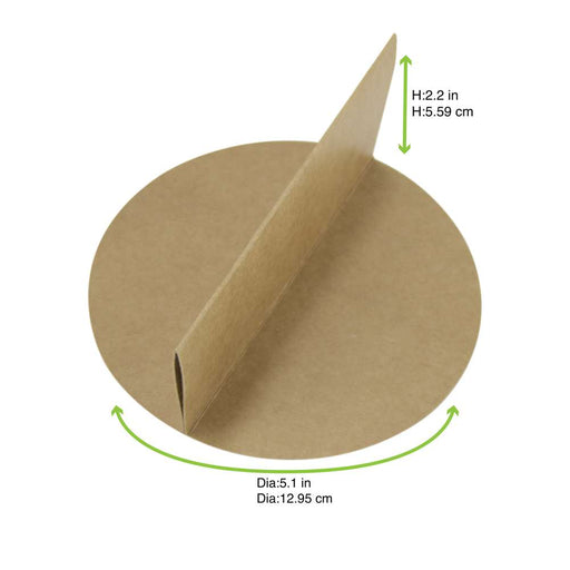 Divisorio a 2 scomparti in cartone marrone - Ø 13 cm - H 6,1 cm - 360 unità