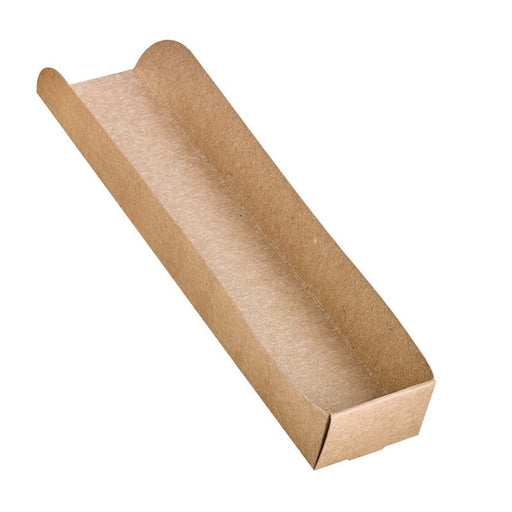 Supporto per hot dog in cartone marrone - 25 cm x 5,5 cm x 3,7 cm - 1000 unità